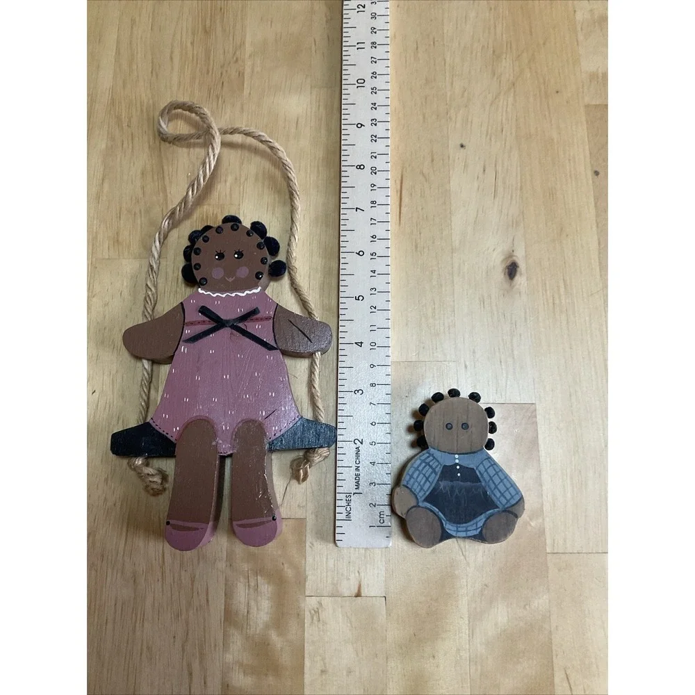 Handmade pair wooden