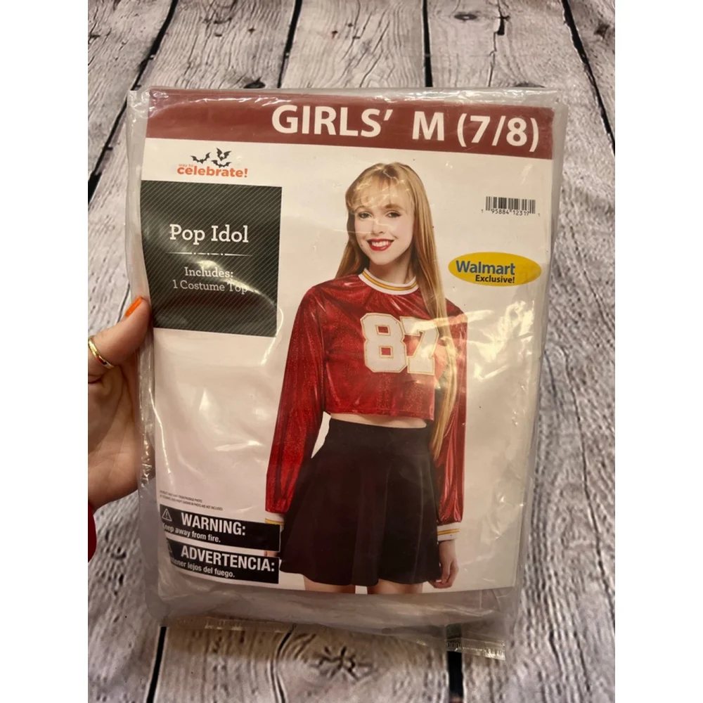 NEW Girls' celebrate! Pop Idol Halloween Costume Red Black
