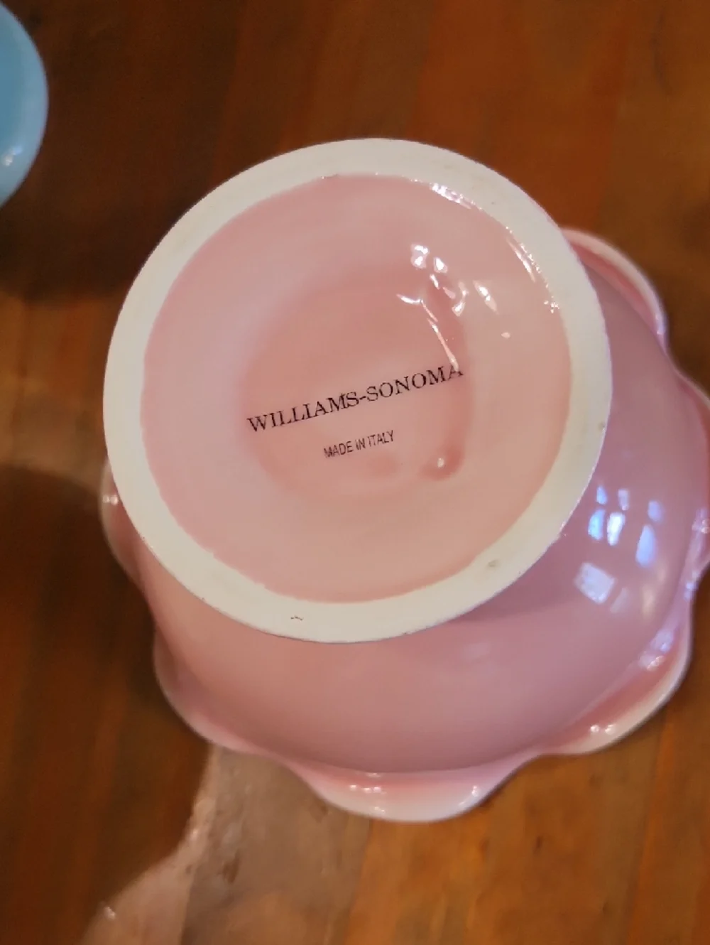 Williams Sonoma Ice Cream Bowls — Pink, Blue & Yellow (Set of 3)