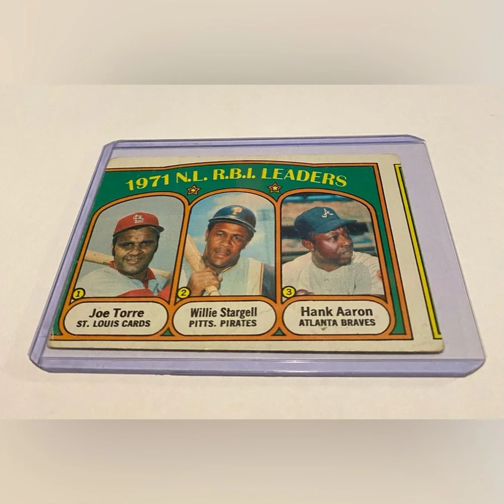 Hank Aaron/ Willie Stargell/Joe Torre 1971 N.L. R.B.I. Leaders Topps Baseball