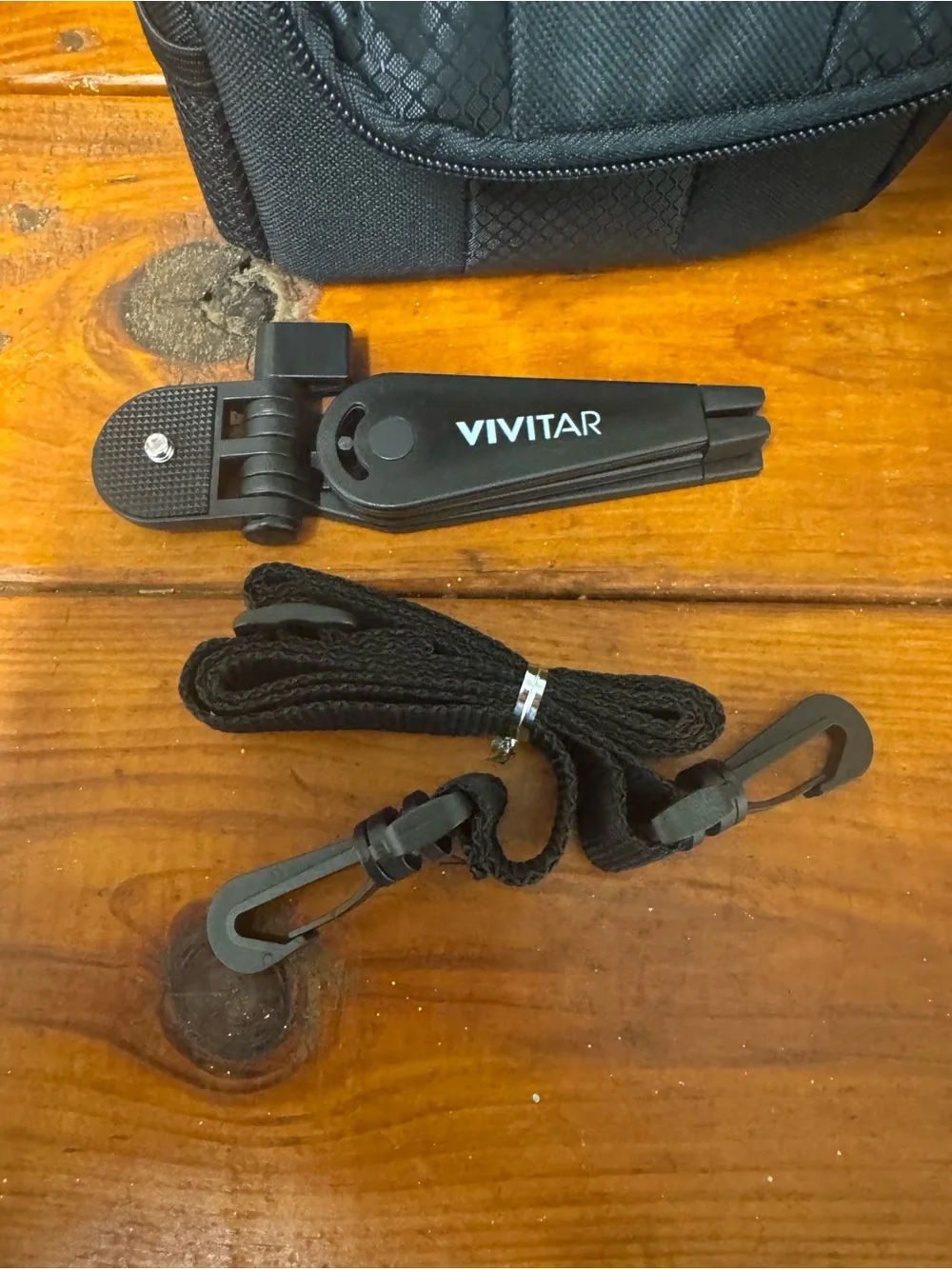 Vivitar Black Compact Camera Case with 8GB SD Card and Mini Travel Tripod