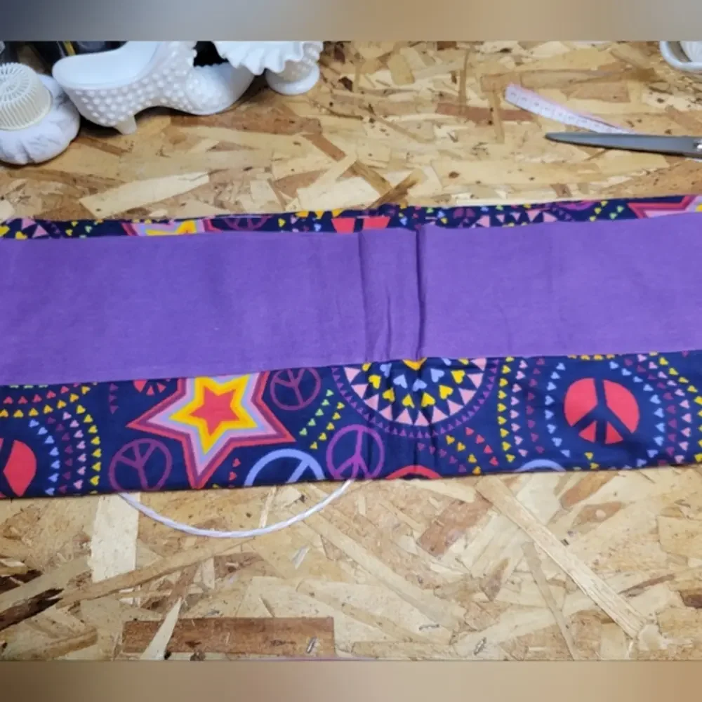Homemade Standard Size Pillowcase Purple Stars Flannel‎