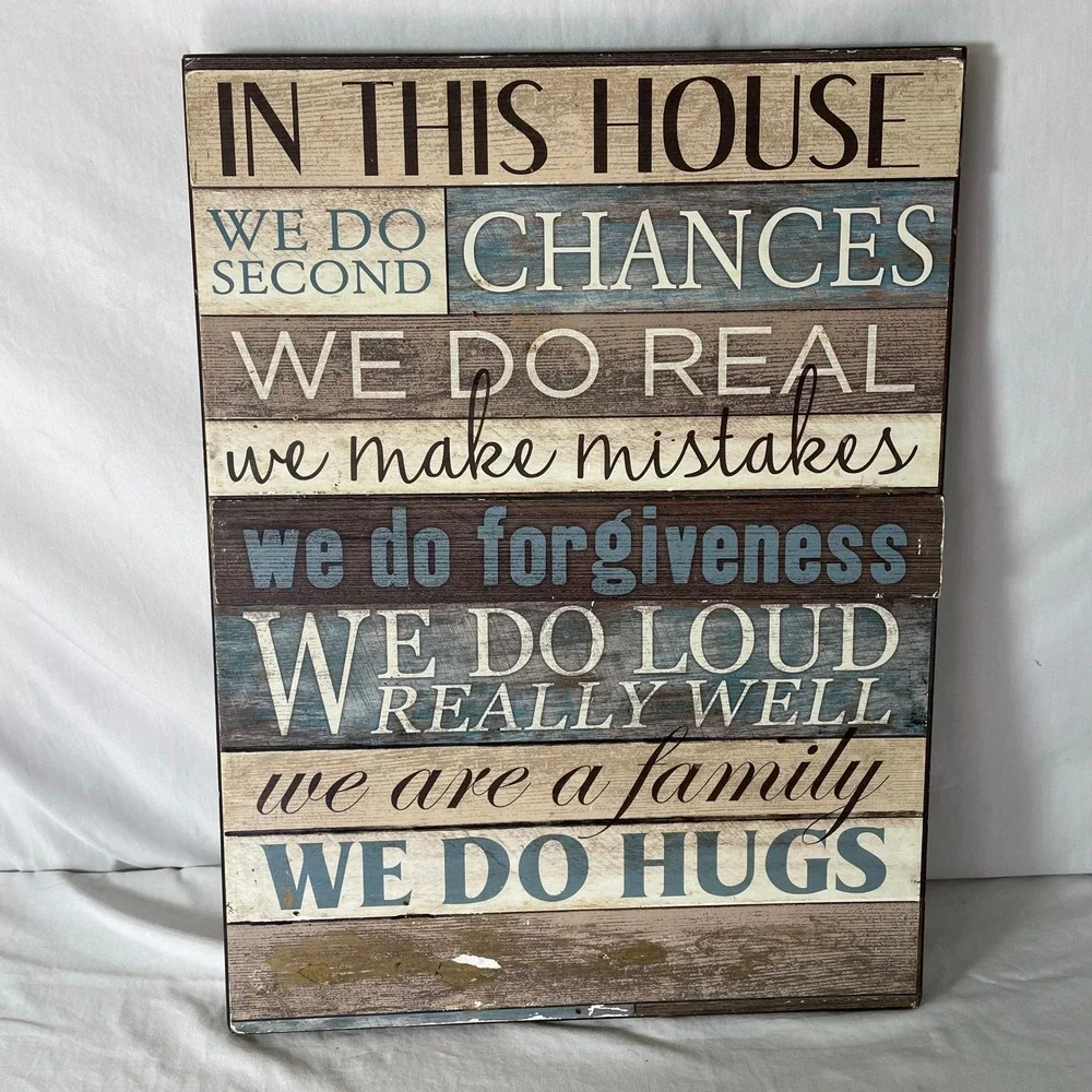 In This House Wood Wall Decor‎ Sign 23x15