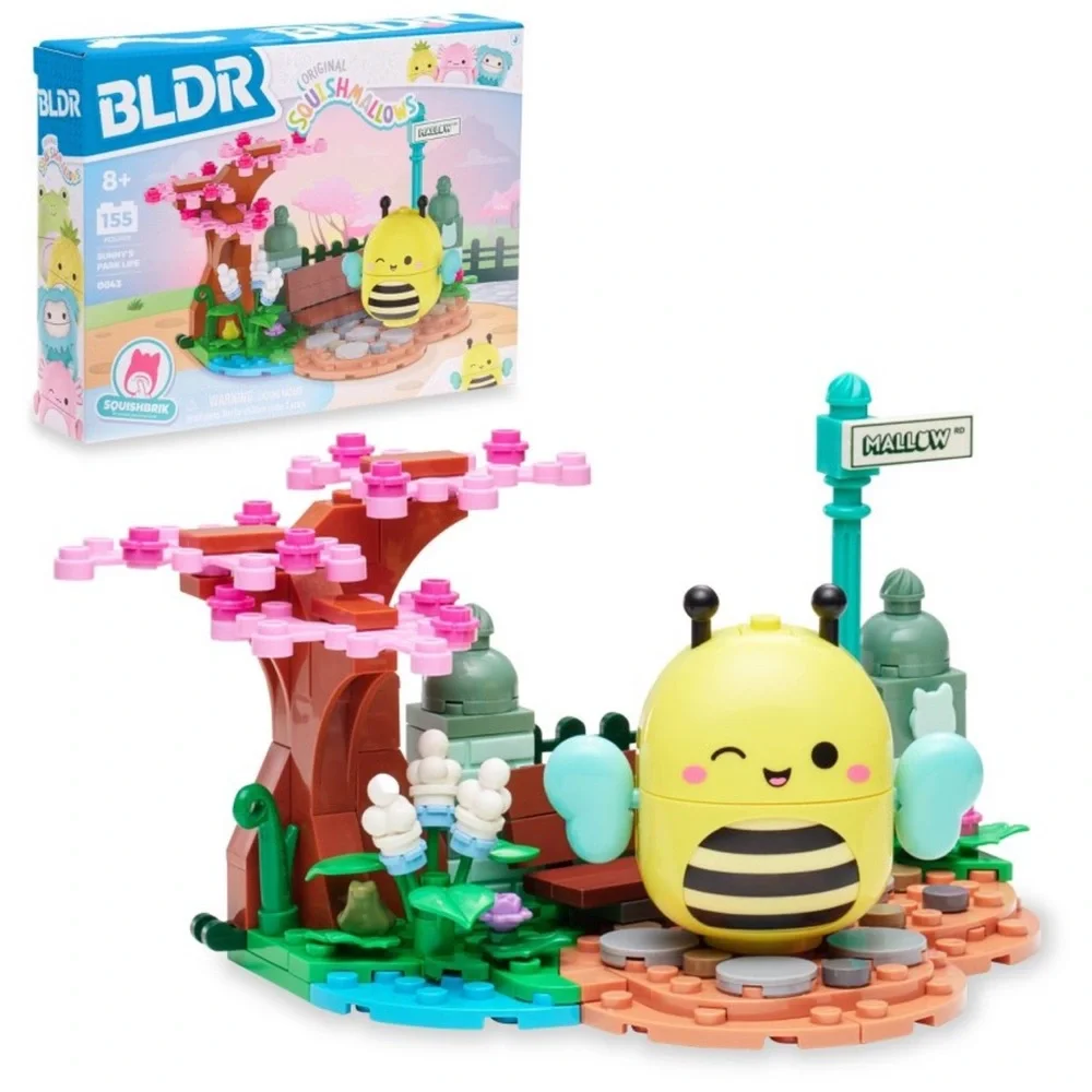 Squishmallows Sunny's Park Life Building Set - 155pc:BLDR, Enhances Fine Motor