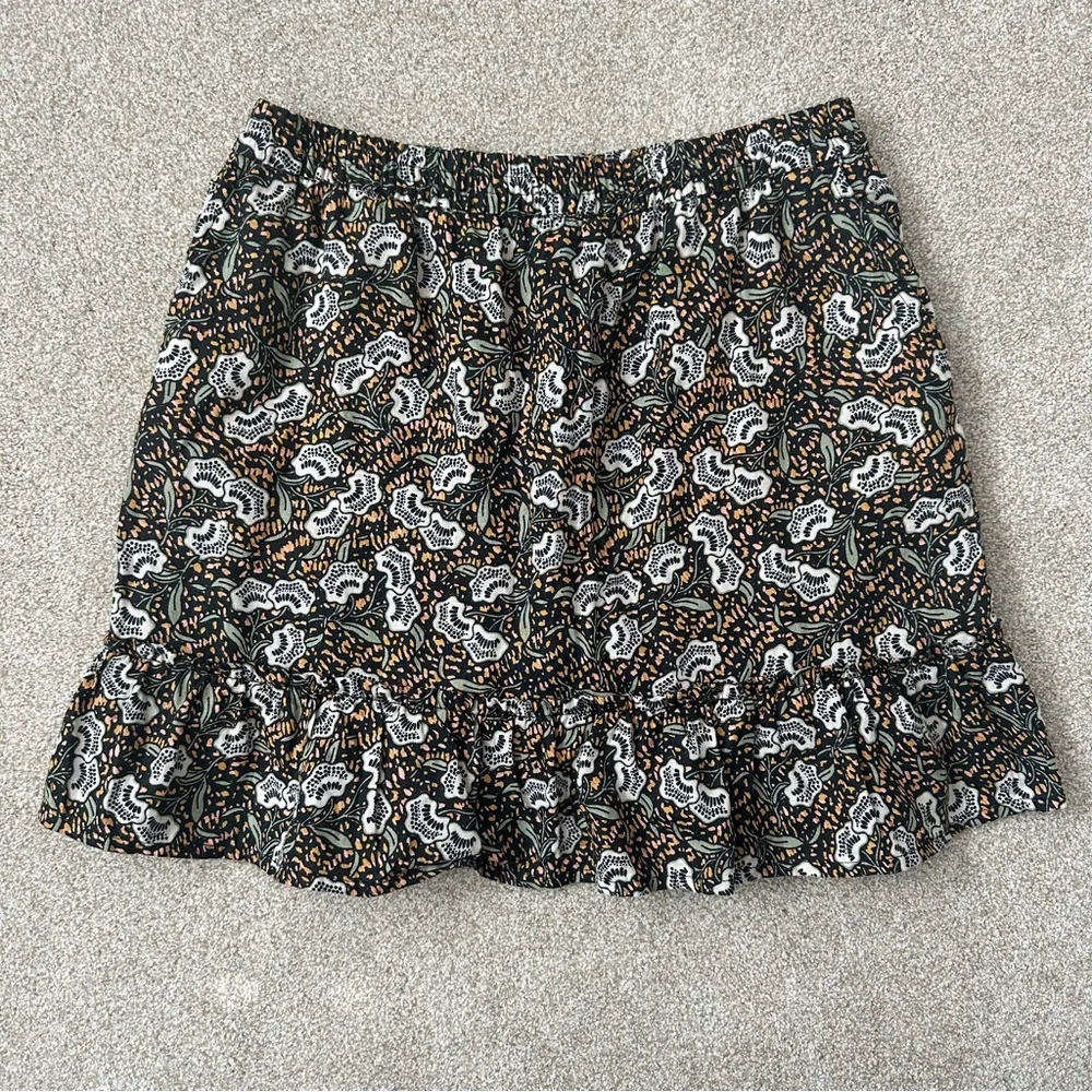 Rachel Zoe Linen Floral Skirt Size Medium