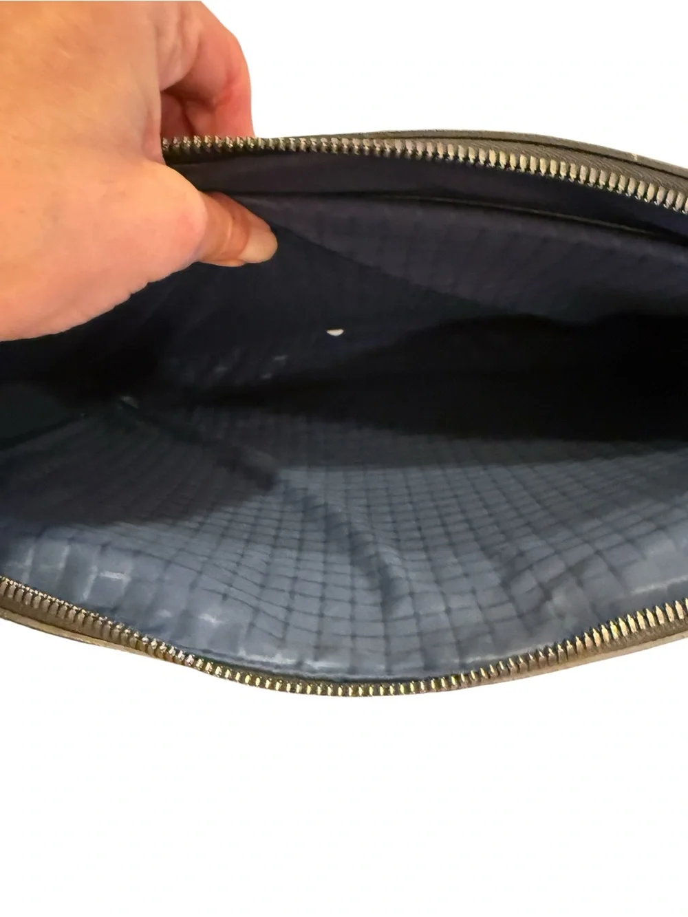TUMI Ashton Coated Canvas Double Zip Grey Slim Messenger Bag Briefcase