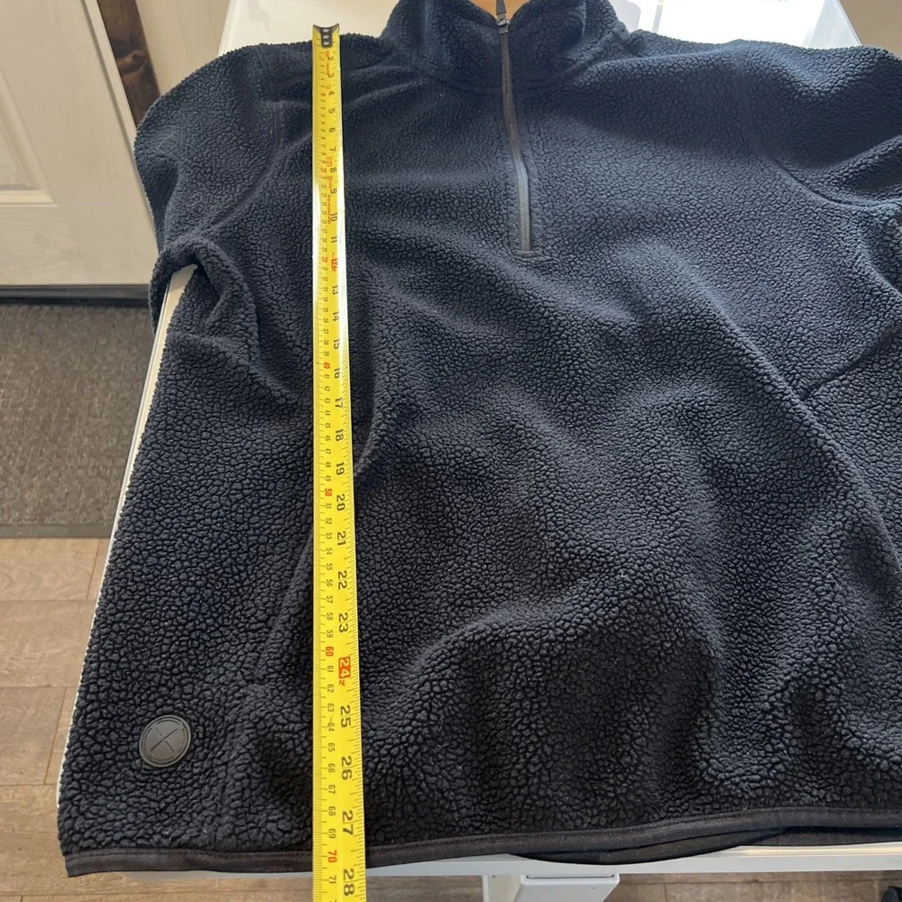 Cuts 1/4‎ Zip Men's Black Large Fleece Polartec Minalmalist