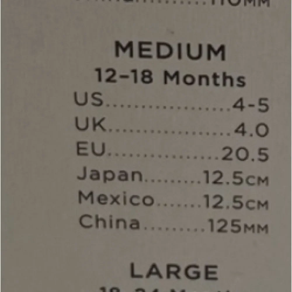 UGG chart are