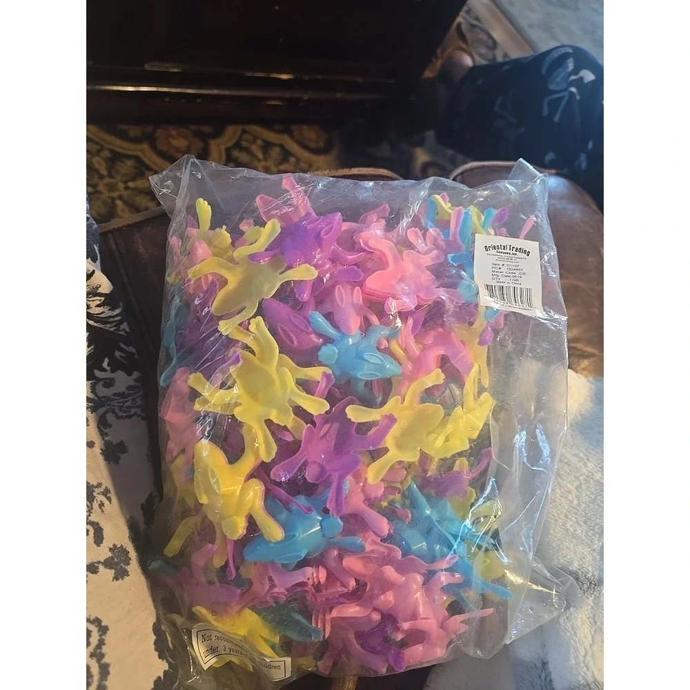 Plastic‎ Colorful Jumping Bunnies (12dz.) - New - Unused