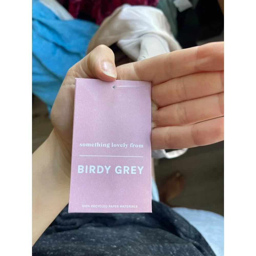 Birdy Grey Cindy Satin Bridesmaid Dress Size S NWT Taupe Wrap Tie‎ Wedding Guest