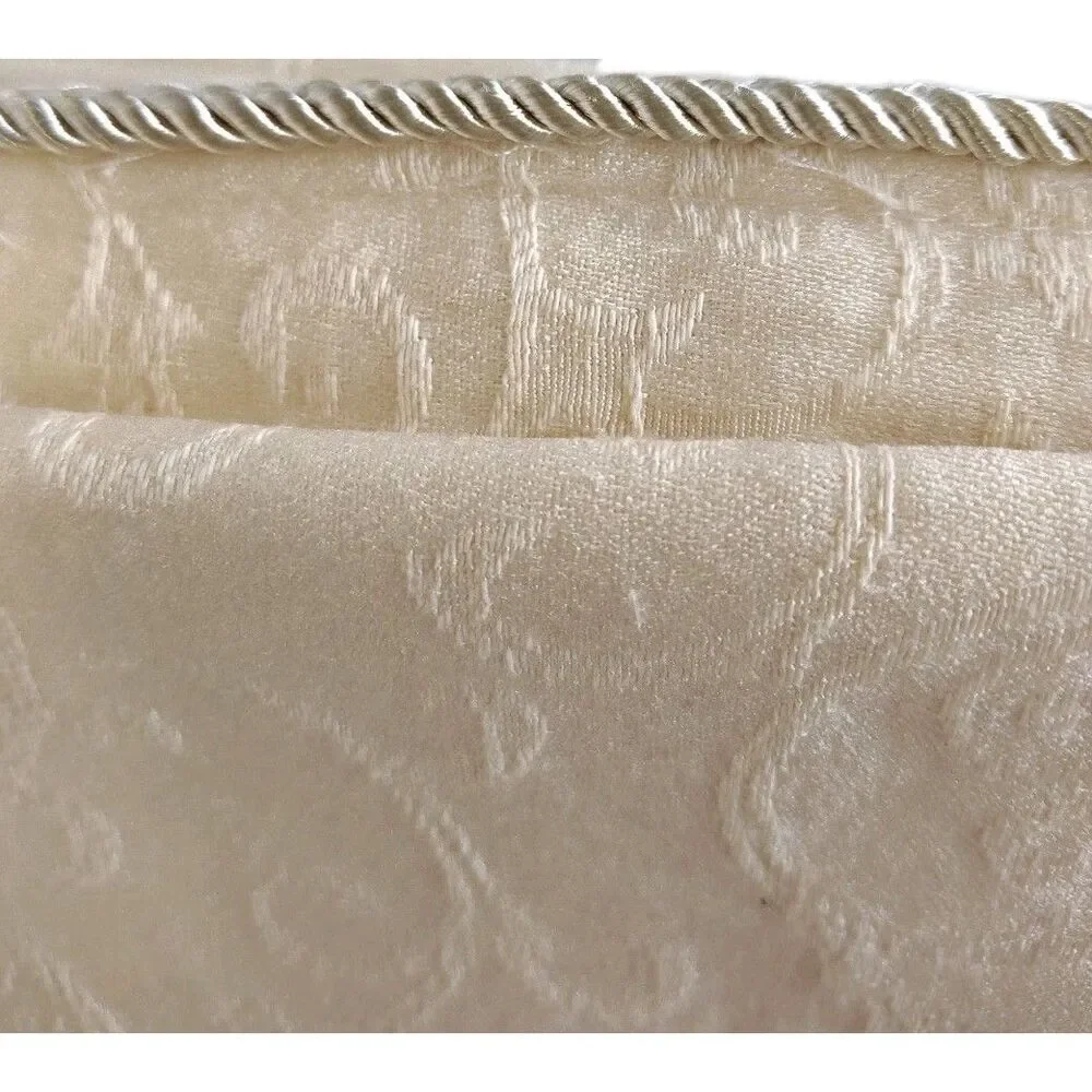 Lenox Table Cloth Butter Yellow Elegant Floral Swirls Rope Trim Home 60 x 80