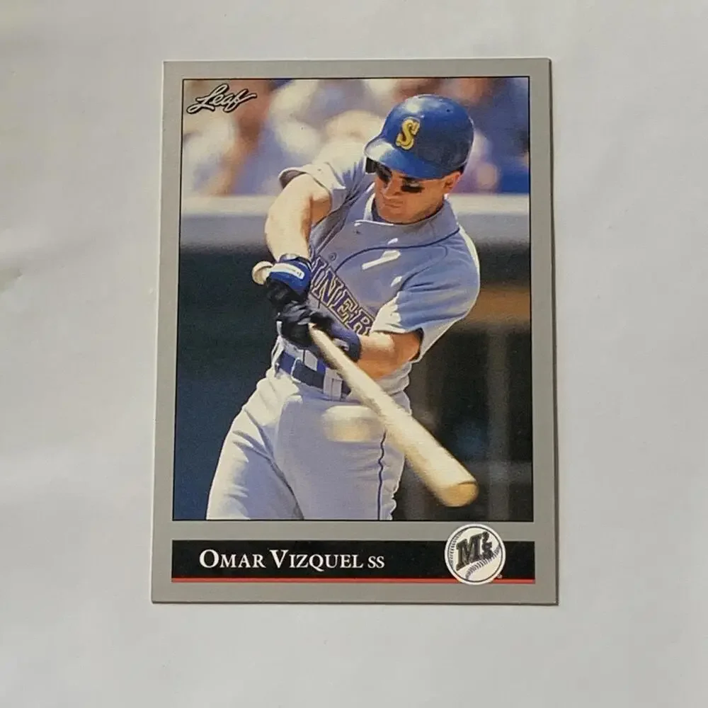 1992‎ Leaf Omar Vizquel Seattle Mariners Baseball Card #265 Series 2