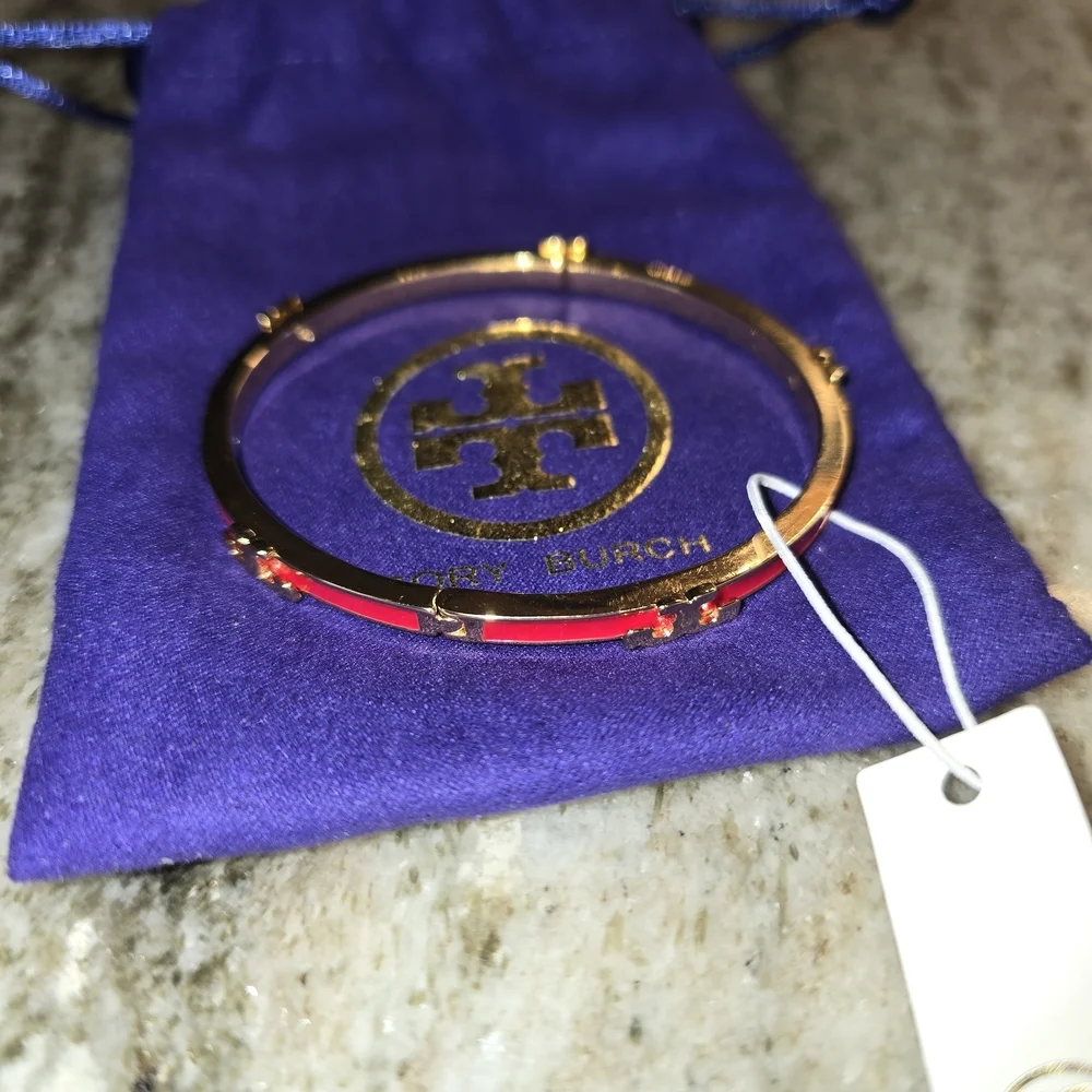 Tory Burch Red Enamel Bangle