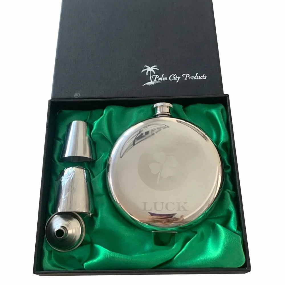 Palm City Products shamrock flask