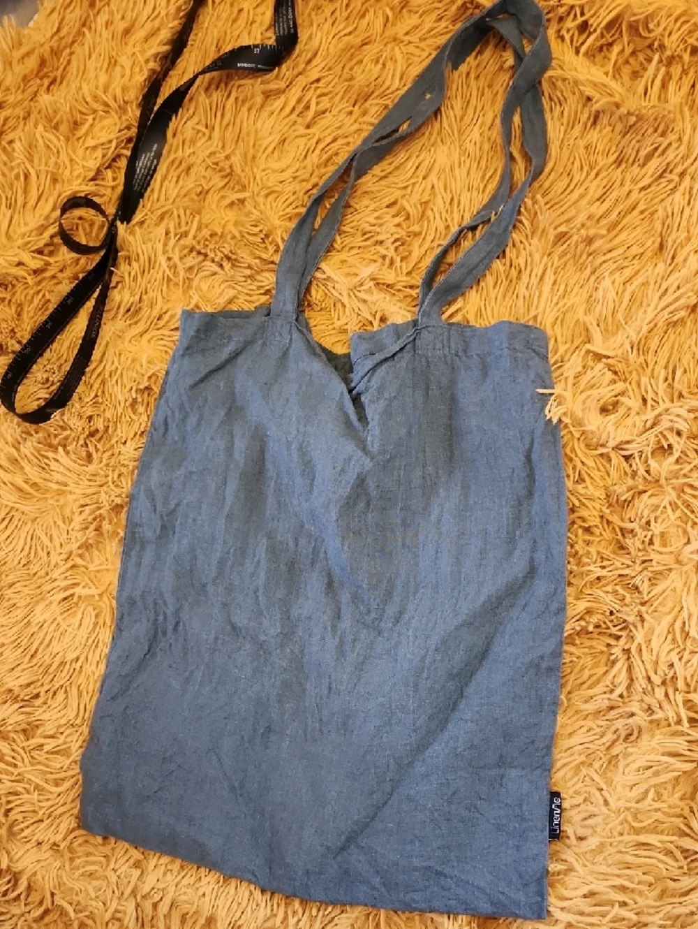Simple Linen Blue Tote Bag FINAL PRICE