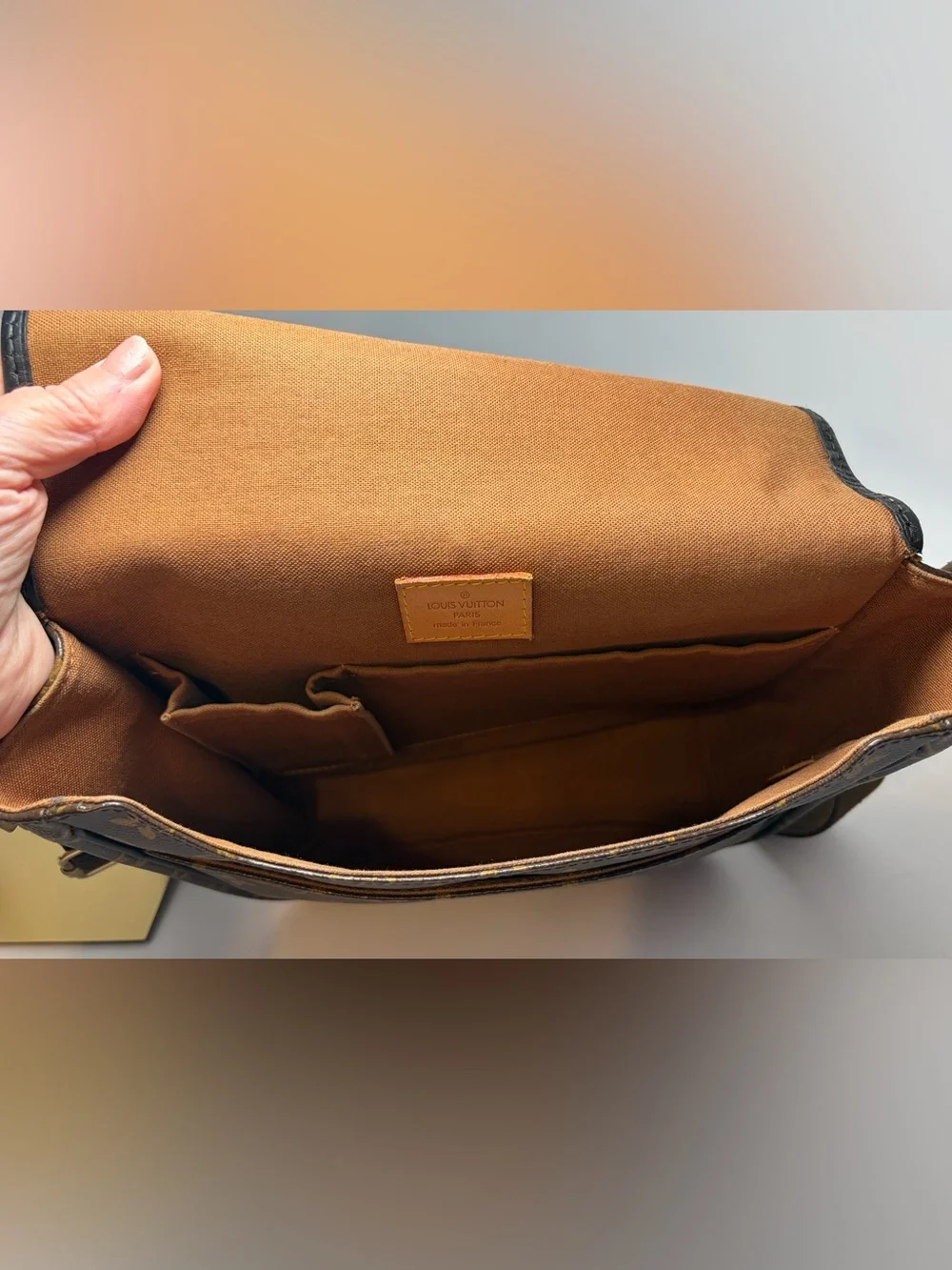 Louis Vuitton messenger pictured