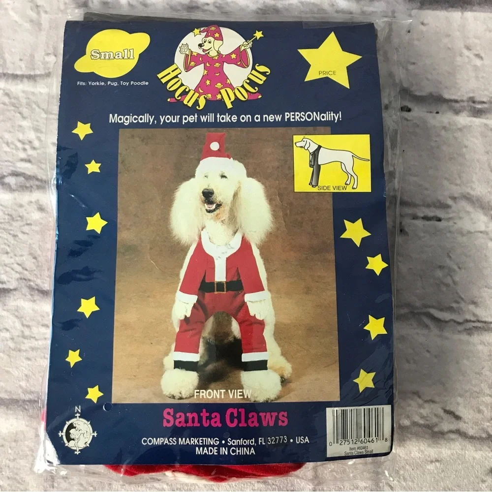 Dog “Santa Claws” Costume‎ w/Faux Legs | Size Small for Small Breeds