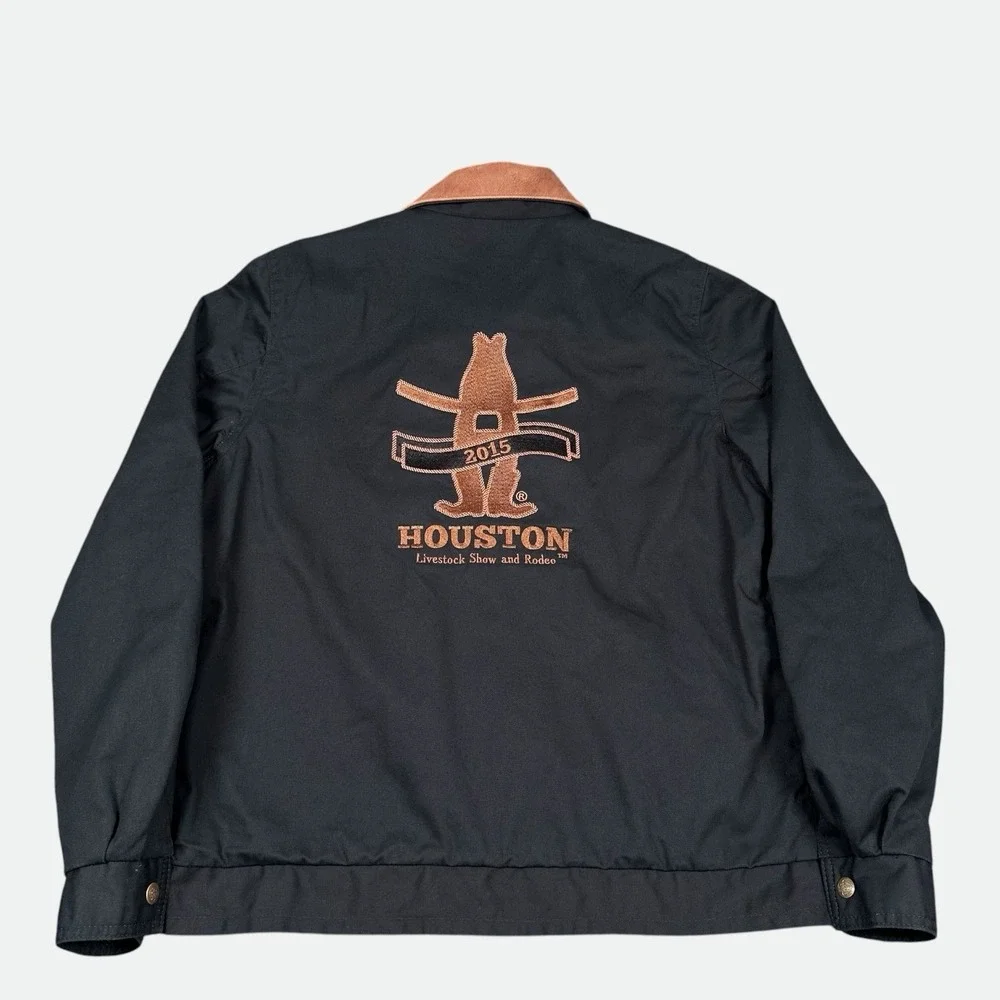 Vintage Schaefer Jacket Large 2015 Houston Livestock Show & Rodeo Made In USA