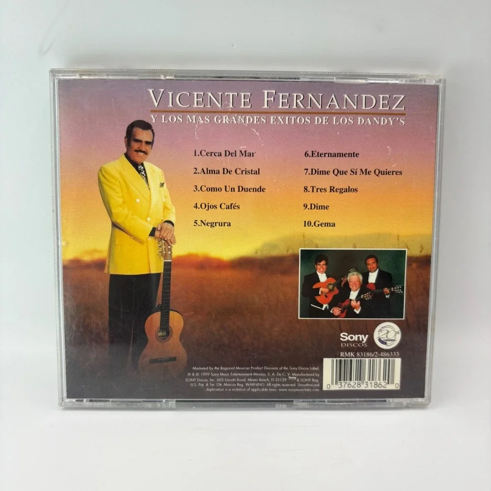 Vicente Fernandez Y Los‎ Mas Grandes Exitos De Los Dandys CD 1999 Sony RMK 83186