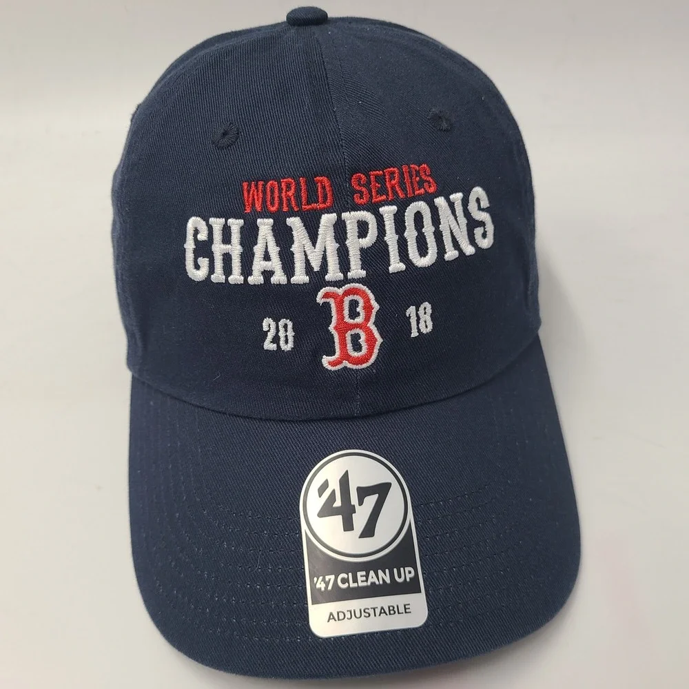 Boston Red Sox Hat Strapback 47 Brand Clean Up MLB 2018 World Series Champions