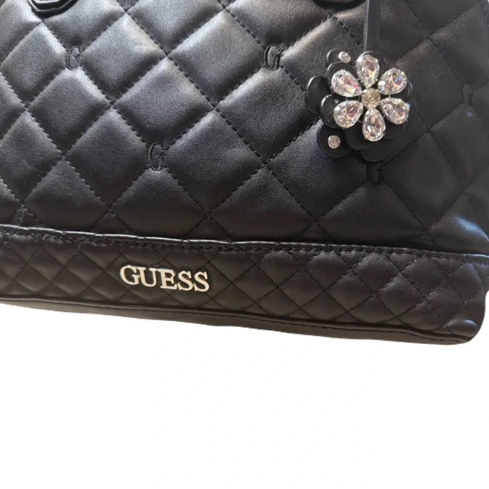 Guess black quilted