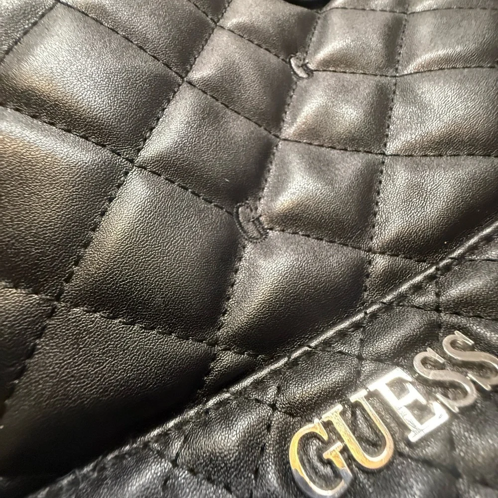 Guess black quilted