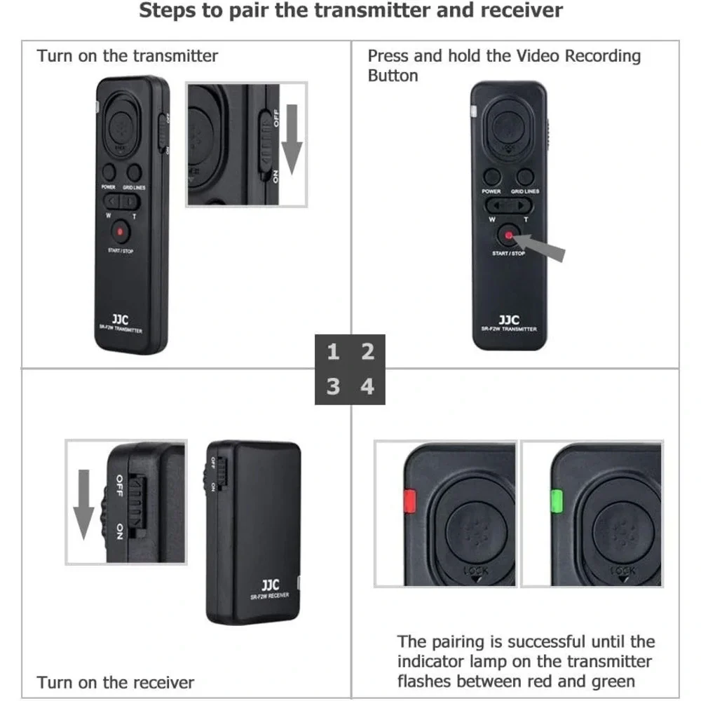 JJC Wireless Remote RMT-VP1K for Sony A7IV A9III FX30 A6400 AX43 HDR-CX900‎