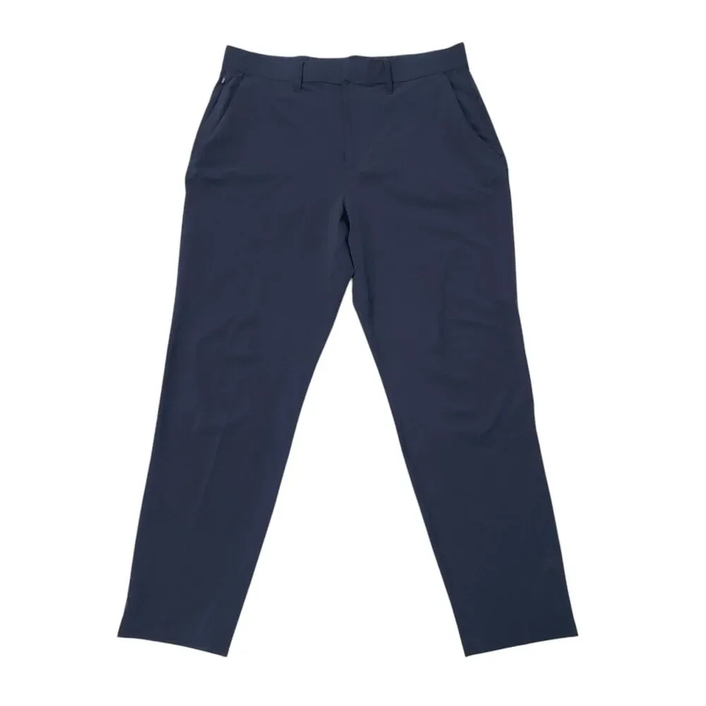 Fabletics Pants Mens Large Navy The Only Pant Tapered Snap Stretch Athletic