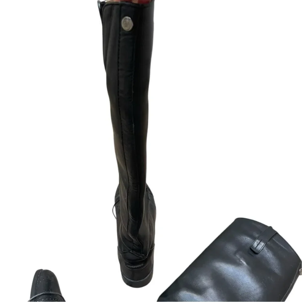 Ariat Black Leather Tall Boots Size 8.5 Equestrian Western Riding