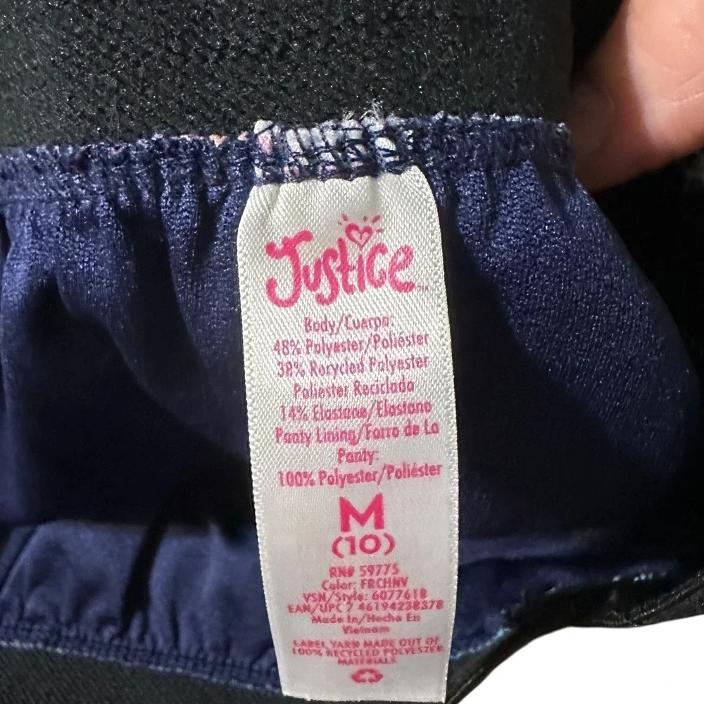 Justice Sport Girls Active‎ Running Shorts Multicolor Splash Paint Athletic