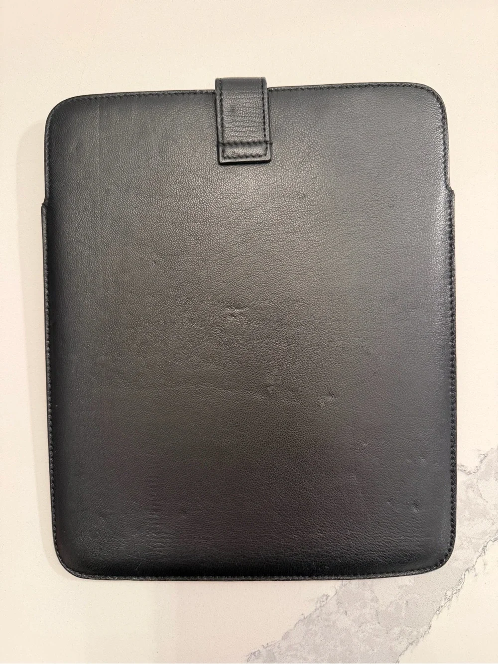 Alexander McQueen Leather iPad Sleeve with Gold Skull