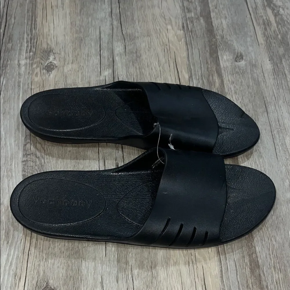 Men's Black Slide Sandals
