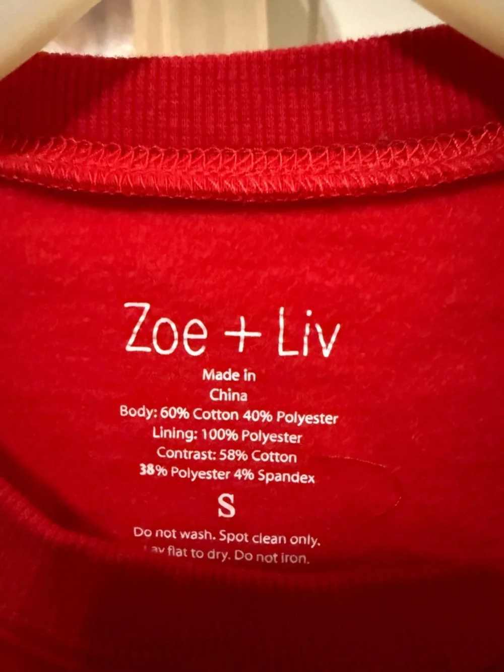 Zoe + Liv red crewneck