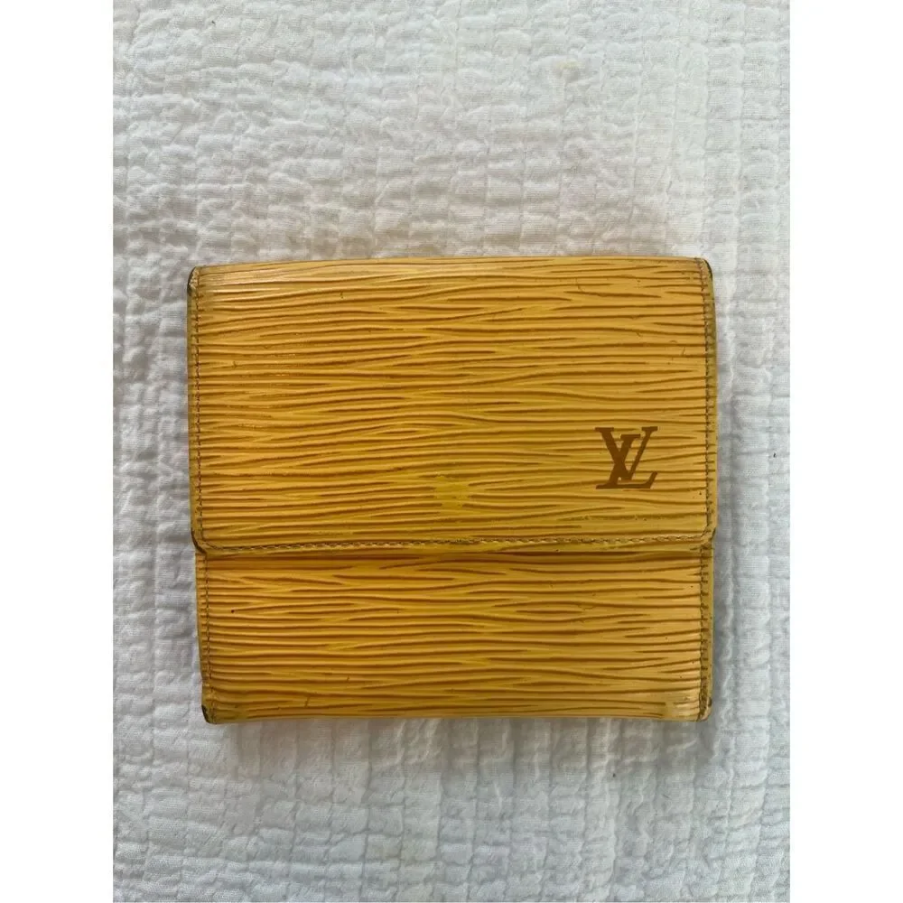 LOUIS VUITTON Epi Portefeuille Elise Wallet Yellow LV Authentic