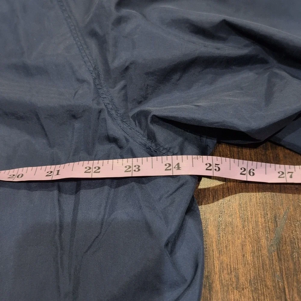 Vintage Nike Track Jacket Womens‎ XL Windbreaker Navy Blue White Swoosh Logo 90s