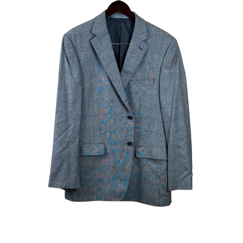 Lauren Ralph Lauren Wool Cashmere Blazer Men's 42R‎ Black Houndstooth Sport Coat