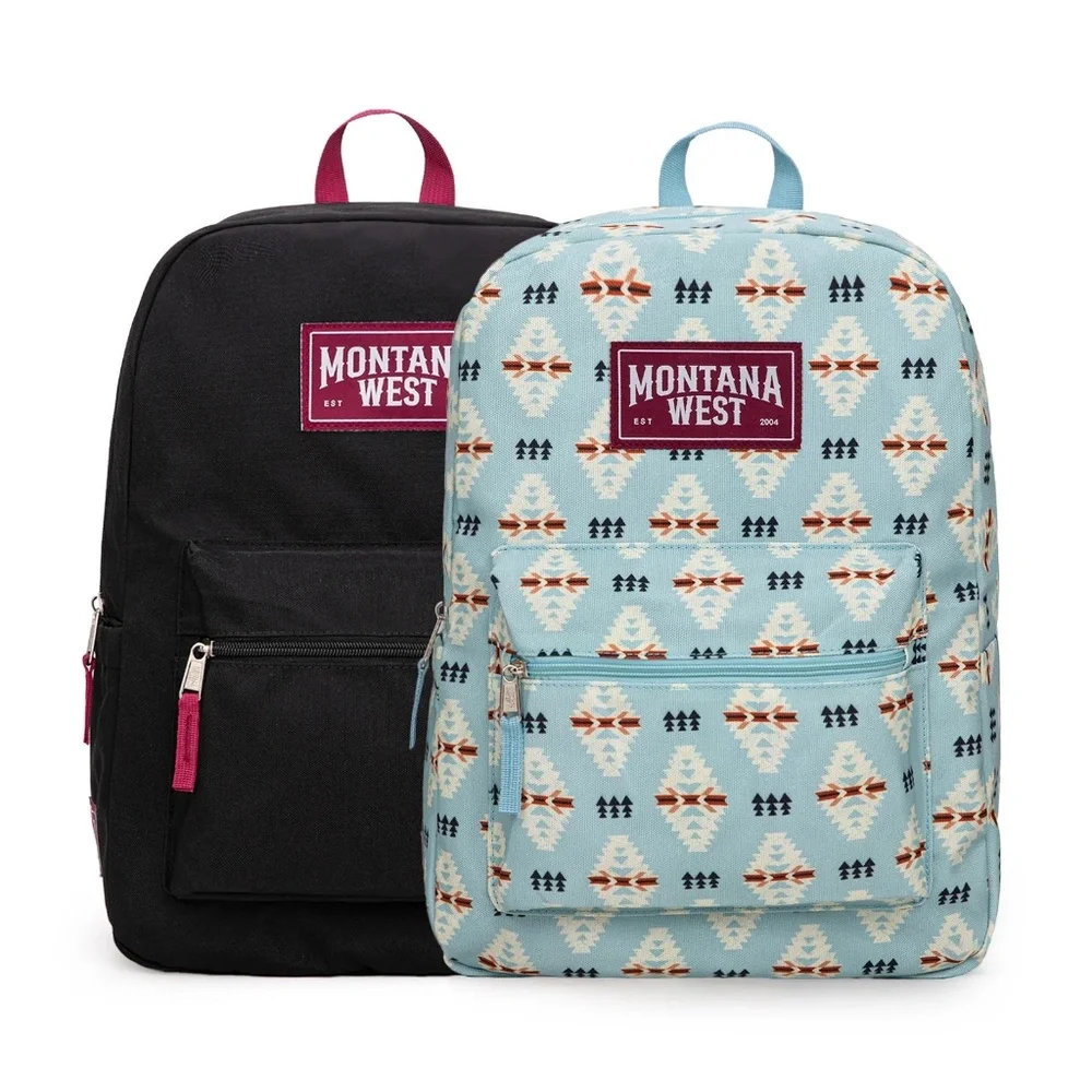Montana West Aztec Print Backpack -2Pcs Set - Jean