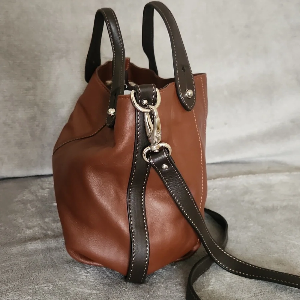 Gianni Conti Soft Italian Leather Crossbody Bag Hobo Satchel