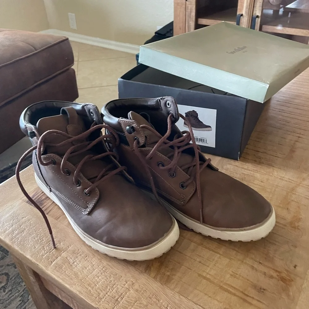 Goodfellow & Co Fashion Lace -Up Boots Size 9.5 Style Joey | Color Desert Tan |