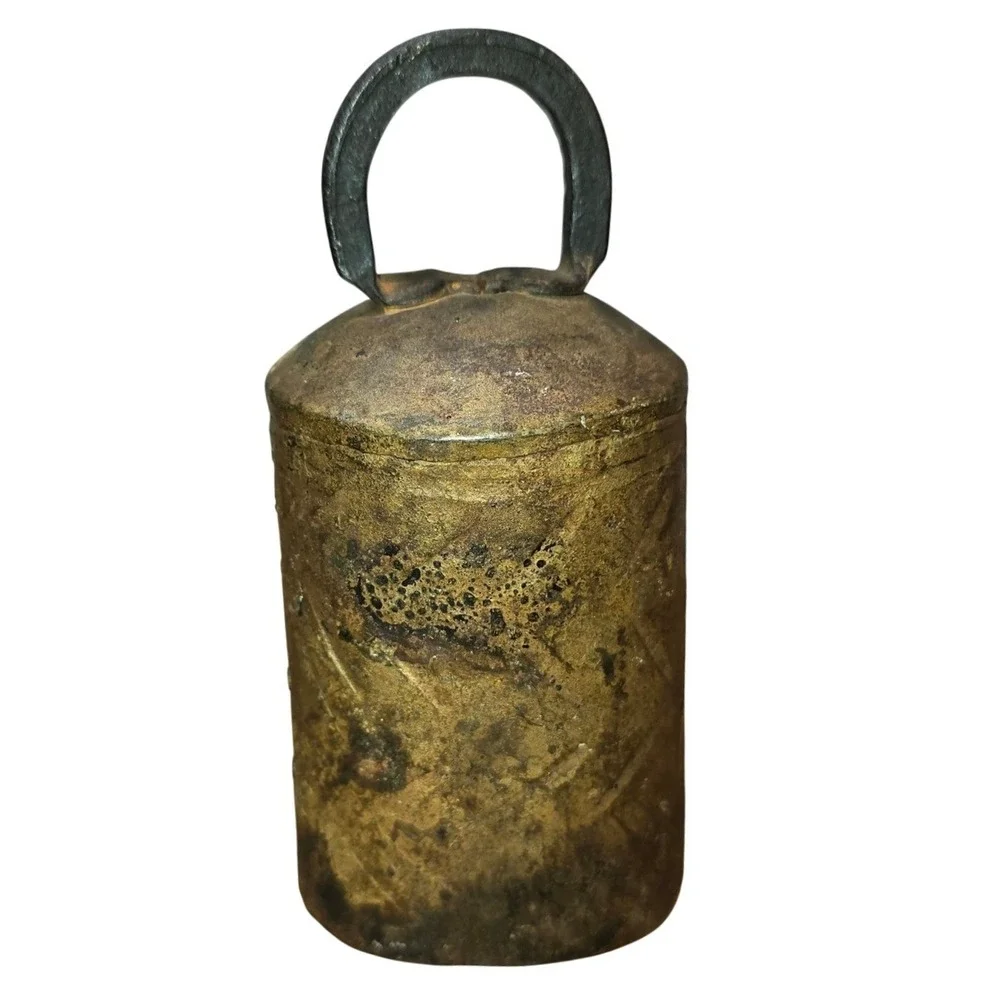 Cow Sheep Brass Bell Antique Vintage Primitive Large 5