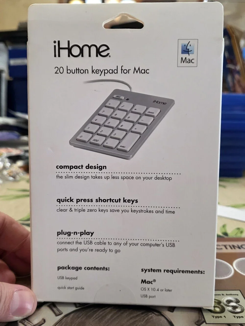 iHome 20 Button USB Keypad for Mac Numeric Keypad New in Box