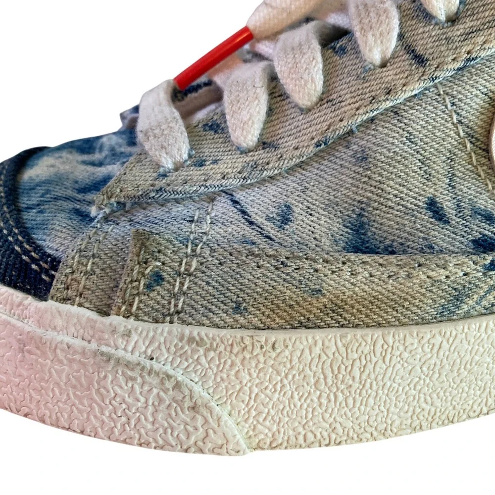 Nike Blazer Mid '77 Acid Washed Denim Tennis Shoe Sneaker Hi-Top (Size 7)