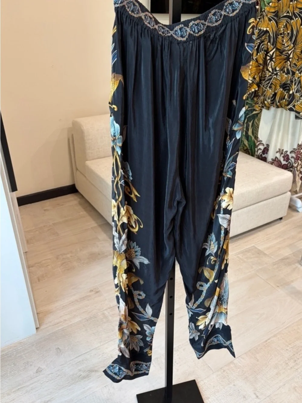 Black Flowerful Garden Pajama Pants by Farm Rio! DT