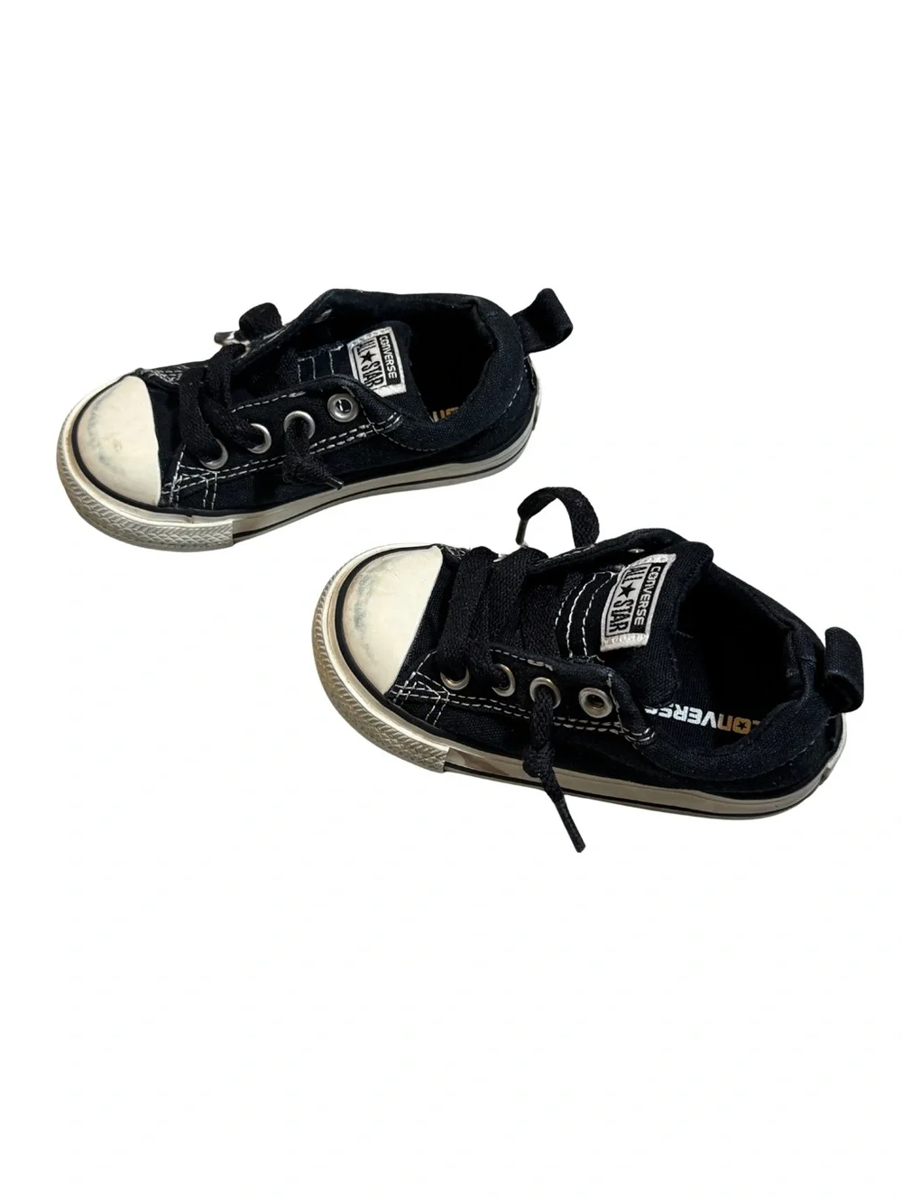 Converse Chuck Taylor All Star Infant Size 7 Black Low Top Sneakers 726090F