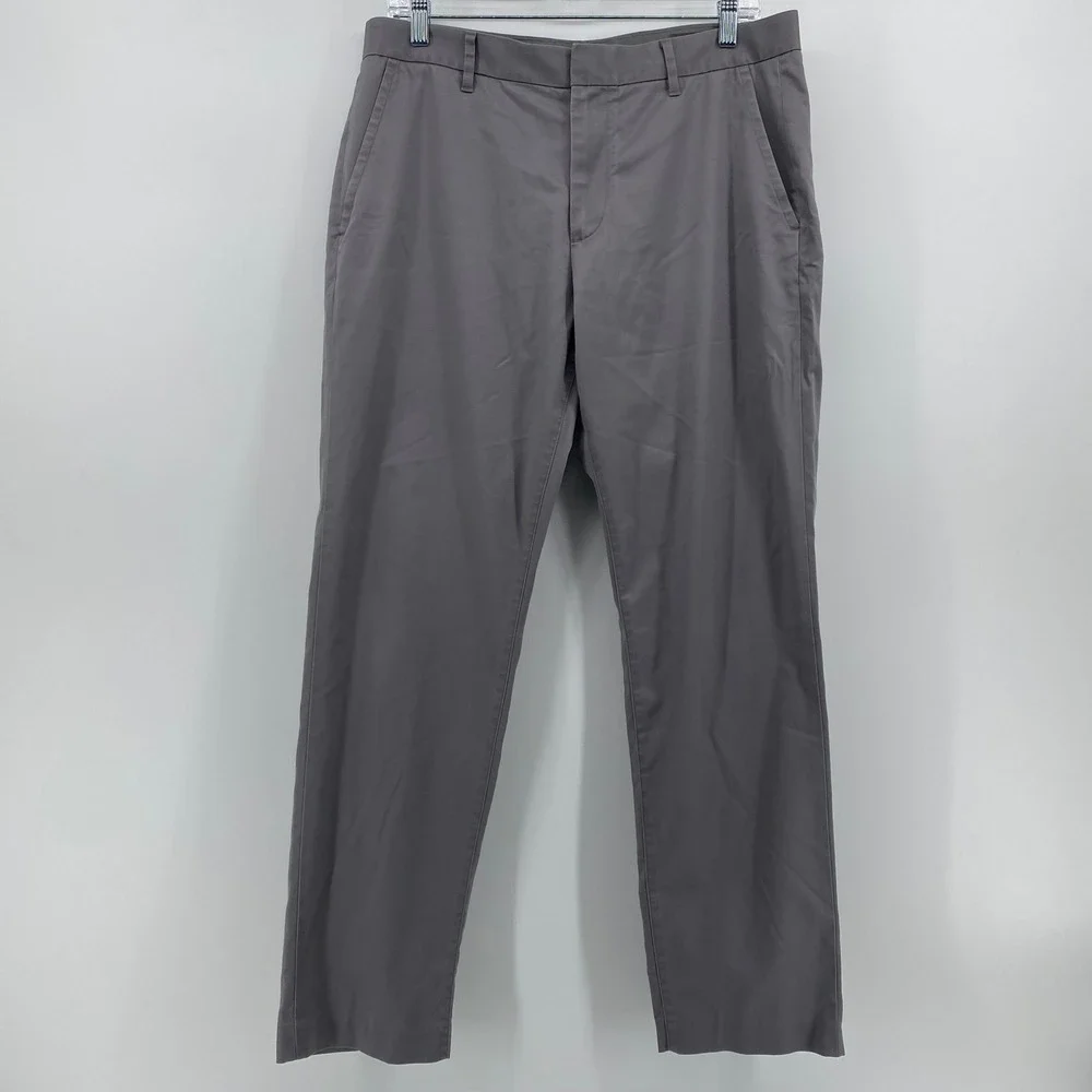 Bonobos Friday Chino Pants Mens 33x30 Grey Athletic Fit Twill Trousers