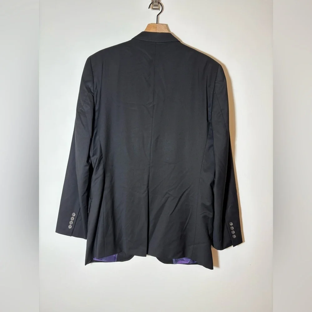 Ted Baker Sport Coat Mens 42 Black Purple Endurance Wool Liner Jacket Blazer