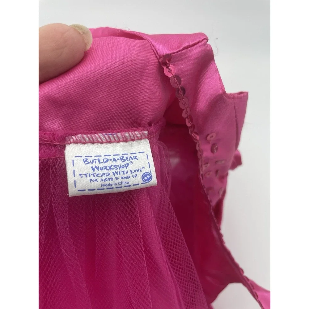 Build-A-Bear bear satin pink