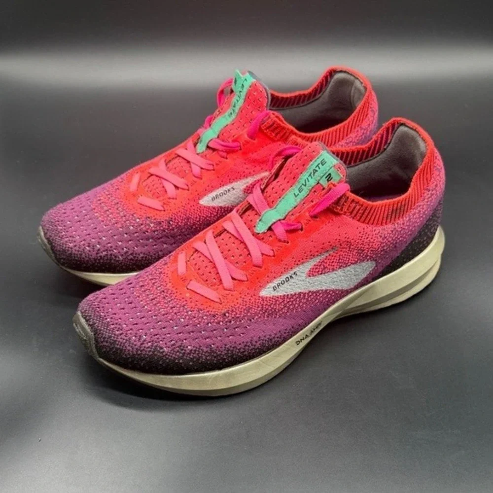 Brooks Levitate 2 Womens‎ Running Shoes Pink Purple Teal 1202791B678 Size 9