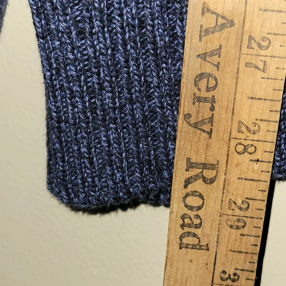 Calvin Klein Cable Knit‎ Sweater Pullover 1/4 Zip Mock Neck Long Sleeve Blue XXL