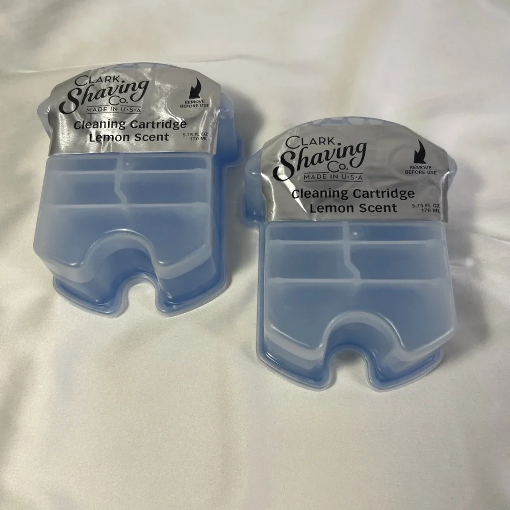 Clark Shaving Co. Bundle of 2 Lemon‎ Scent Cleaning Cartridges Made In USA